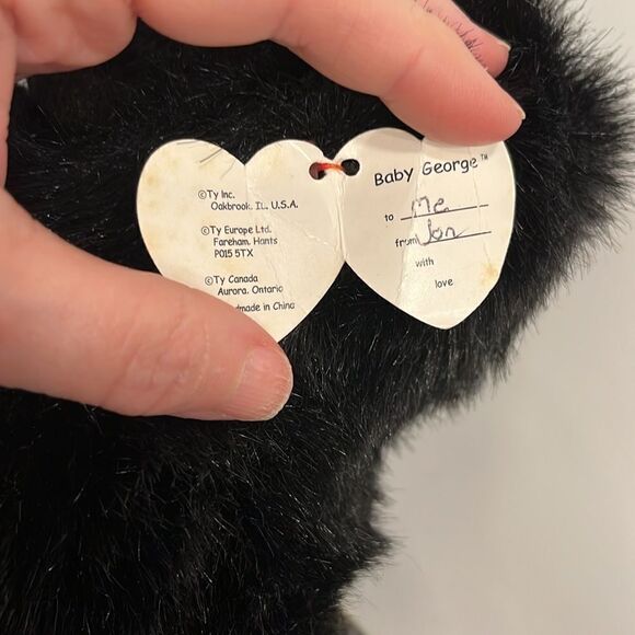 TY 1995 Beanie Buddy Baby George Gorilla Monkey 12” Stuffed Plush Animal - Picture 10 of 11